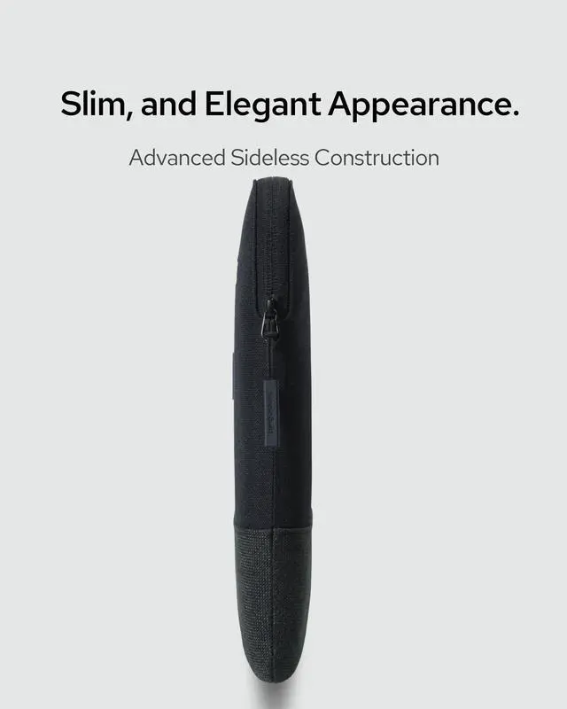 Alt view image 2 of 5 - Simple Build Minimalist Slim Sleeve for MacBook Air/Pro 13/14/15/16-inch M1/M2/M3/M4 | Thin & Lightweight Laptop Sleeve (Black Beauty, for Case-Free 15" MacBook Air (M2/M3/M4) Only)