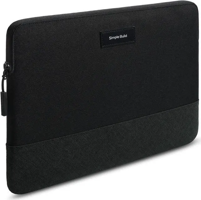 Main image of Simple Build Minimalist Slim Sleeve for MacBook Air/Pro 13/14/15/16-inch M1/M2/M3/M4 | Thin & Lightweight Laptop Sleeve (Black Beauty, for Case-Free 15" MacBook Air (M2/M3/M4) Only)
