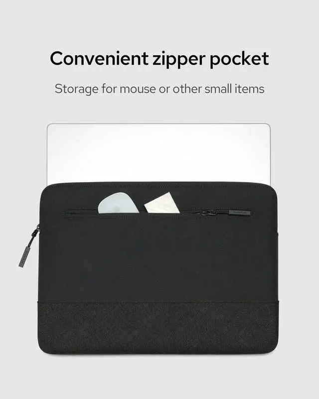 Alt view image 4 of 5 - Simple Build Minimalist Slim Sleeve for MacBook Air/Pro 13/14/15/16-inch M1/M2/M3/M4 | Thin & Lightweight Laptop Sleeve (Black Beauty, for Case-Free 15" MacBook Air (M2/M3/M4) Only)