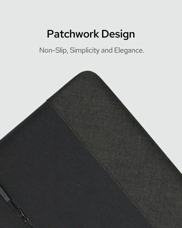 Alt view image 3 of 5 - Simple Build Minimalist Slim Sleeve for MacBook Air/Pro 13/14/15/16-inch M1/M2/M3/M4 | Thin & Lightweight Laptop Sleeve (Black Beauty, for Case-Free 15" MacBook Air (M2/M3/M4) Only)