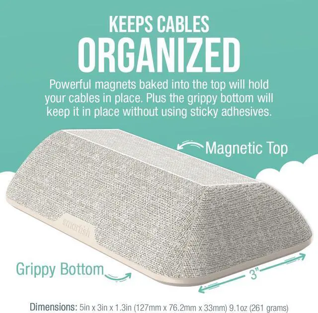 Alt view image 2 of 5 - Smartish Bigger Cable Wrangler and Charger Bundle - Cable Organizer with 2-in-1 USB-C to USB-C/Lightning Cable Fast Charger 100W - Lightly Toasted Beige