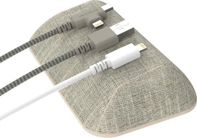 Main image of Smartish Bigger Cable Wrangler and Charger Bundle - Cable Organizer with 2-in-1 USB-C to USB-C/Lightning Cable Fast Charger 100W - Lightly Toasted Beige