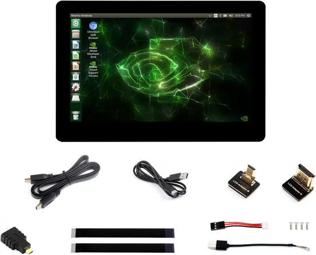 Main image of UeeKKoo 5inch IPS Touch Screen 1024x600 Compatible with Raspberry Pi 5/4B/3B+/3B/Zero W WH/Zero 2 W/Pico/Pico W/Jetson Nano/PC, Support Win 11/10/ 8.1/8 /7, 800cd/m² (Wide-Bezel Capacitive Touch)