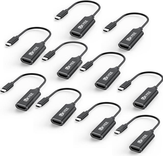 Main image of USBC to HDMI Adapter 10-Pack,USB Type-C to HDMI Converter Compatible [Thunderbolt 3 Compatible] for MacBook Pro/Air, iMac, iPad Pro, Galaxy S20 S10, Surface and More