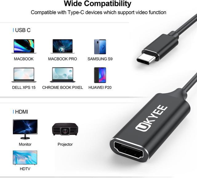 Alt view image 4 of 5 - USBC to HDMI Adapter 10-Pack,USB Type-C to HDMI Converter Compatible [Thunderbolt 3 Compatible] for MacBook Pro/Air, iMac, iPad Pro, Galaxy S20 S10, Surface and More