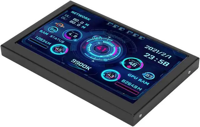 Alt view image 5 of 5 - VBESTLIFE 5 inch USB Screen, PC CPU GPU Data Temperature Display, for AIDA64, USB C Secondary Screen PC Sensor Panel