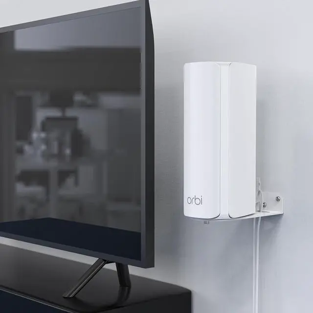 Alt view image 5 of 5 - VOMENC Wall Mount Holder Compatible with Orbi WiFi 7 Mesh System (RBE770/RBE772/RBE773), for Orbi 770/970 /870 Series WiFi Accessories Mounting with Easy Installation and Space Saving (2pack)