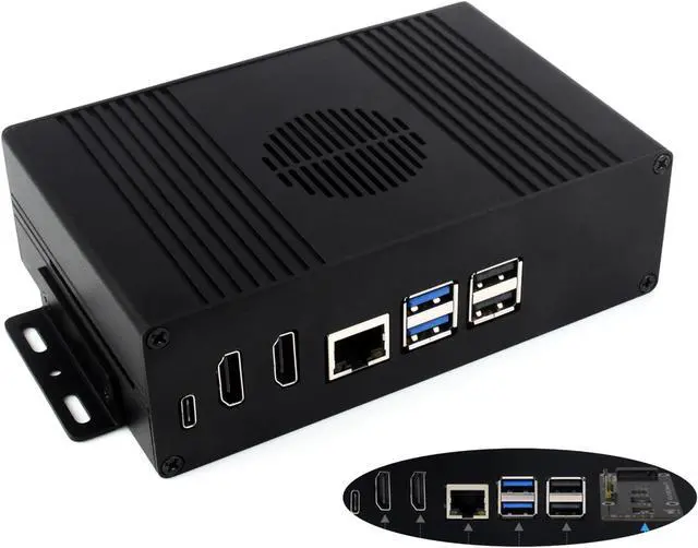 Main image of Multi-Functional All-in-One Mini-Computer Kit Compatible with Raspberry Pi 5, Pi5 PCIe Box Includes Aluminum Alloy Case, PCIe to M.2 Adapter Board, Pi5 HDMI and Type-C Adapter Board
