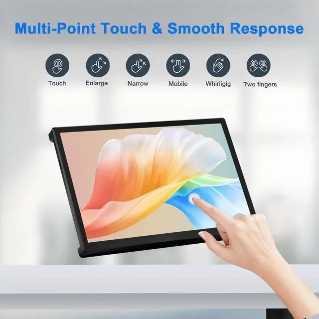 Alt view image 4 of 5 - wisecoco 10.5 Inch Touchscreen Monitor for Raspberry Pi 2560×1600 2K OLED Display for RPi 5/4B/3B CM3+/4 HDMI Port Supports Jetson Nano/Windows