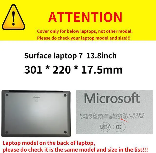 Alt view image 2 of 5 - XISICIAO Case for Microsoft Surface Laptop 7 13.8" (2024 Released) (Model: 2036), Detachable Notebook Sleeve, Computer Bag Protective Cover PU Shell with Heat Dissipation Hole (Blue)