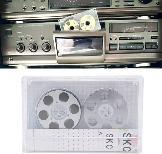 Alt view image 2 of 5 - Blank Cassette Tapes, Audio Cassette Tape, Reel to Reel 46 Minute Blank Cassettes Tapes with Aluminum Alloy Reels for All Kinds of Music Recording (Silver)