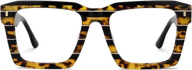 Main image of Zeelool Stylish Square Blue Light Blocking Glasses for Men Computer Glasses Kenish ZJGA634947-04 Tortoise