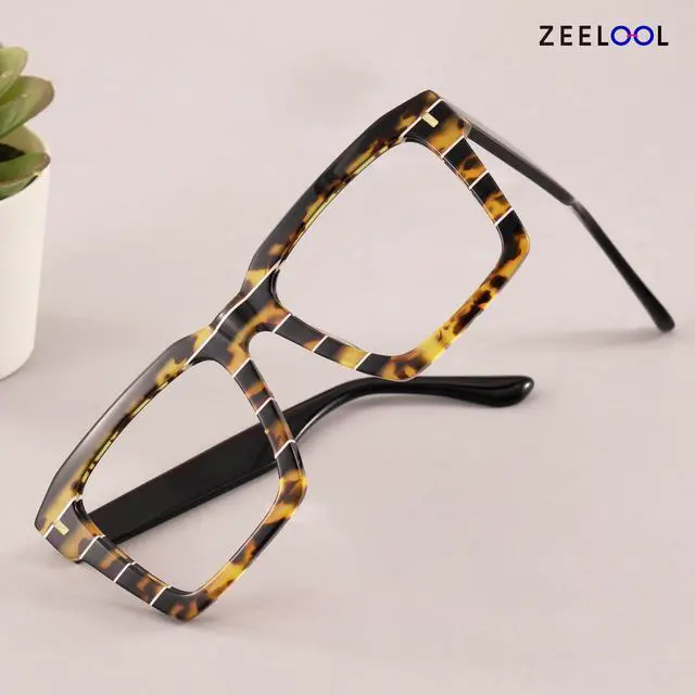 Alt view image 3 of 5 - Zeelool Stylish Square Blue Light Blocking Glasses for Men Computer Glasses Kenish ZJGA634947-04 Tortoise