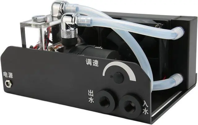 Alt view image 5 of 5 - CPU Water Cooler Pump, 600L H PC Water Cooling Integrated Mute, Aluminum Heat Exchanger Liquid Cooling Radiator Heat Sink with Fans for CPU PC Water Cool System