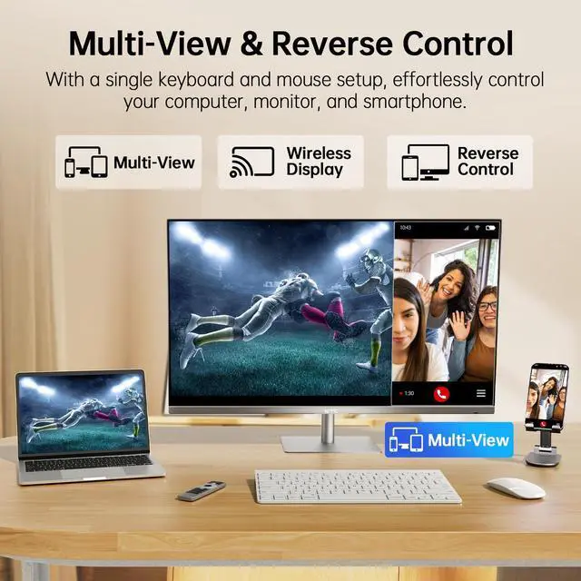 Alt view image 5 of 5 - KTC 32 Inch 4K Smart Monitor with Google TV System 3840 * 2160P Netflix Licensed Type C 65W PD Speakers 5W*2 Dolby Audio Hey Google Voice Remote HDR WiFi Bluetooth VESA Tiltable 32 in Smart TV