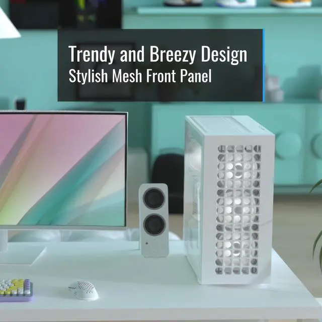 Alt view image 2 of 5 - AeroCool D502A Mid Tower Case, Mesh Front Panel, 360mm Radiator Support, 11 Fan Slots, 400mm GPU, ATX/m-ATX/Mini-ITX, Magnetic Dust Filters, SPCC Steel Construction, Trendy PC Build, White