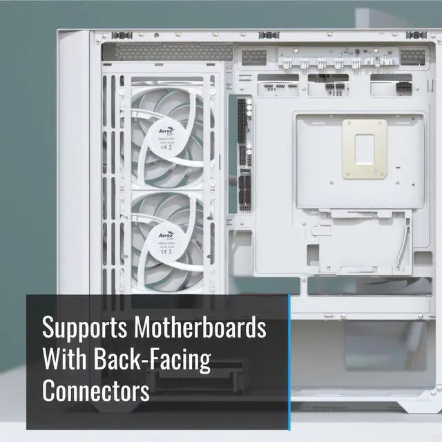 Alt view image 4 of 5 - AeroCool D302A Mini Tower Case, 360mm Radiator Support, 11 Fan Slots, 410mm GPU, Backward-Facing m-ATX/Mini-ITX Motherboard, USB Type-C, Magnetic Dust Filter, Mesh Front Panel, Compact Build, Black