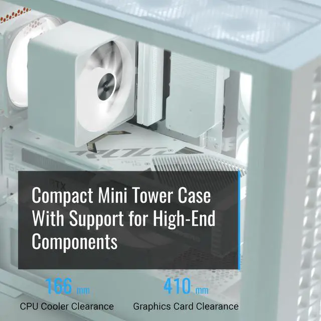 Alt view image 5 of 5 - AeroCool D302A Mini Tower Case, 360mm Radiator Support, 11 Fan Slots, 410mm GPU, Backward-Facing m-ATX/Mini-ITX Motherboard, USB Type-C, Magnetic Dust Filter, Mesh Front Panel, Compact Build, Black