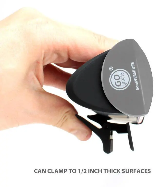 Alt view image 5 of 5 - GOgroove SonaVERSE USB Speakers for Laptop Computer - USB Powered Mini Sound Bar with Clip-On Portable External Speaker Design for Monitor, One Cable for Digital Audio Input and Power (Black)