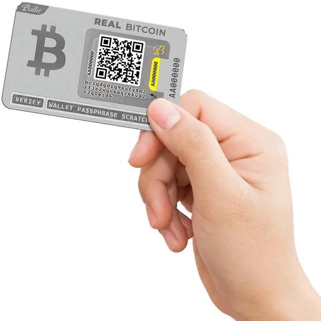 Alt view image 4 of 5 - Ballet REAL Bitcoin - The Easiest Crypto Cold Storage Card - Cryptocurrency Hardware Wallet with Secure Multicurrency and NFT Support, (3-Pack)
