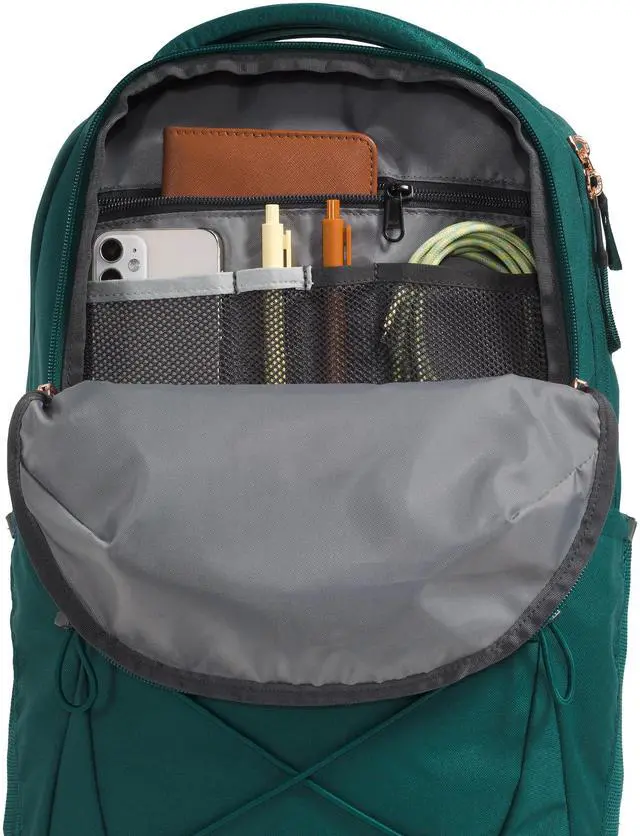 Alt view image 4 of 5 - The North Face Women's Jester Luxe Everyday Laptop Backpack, Deep Nori/Burnt Coral Metallic, One Size