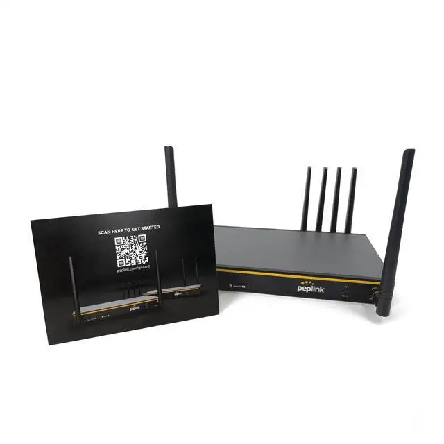 Main image of Peplink B One 5G with Data - Gigabit Dual WAN Cellular WiFi Router for Wireless Internet - 20GB Cellular Data Plan Included - 1Gbps Throughput, Wi-Fi 6, Dual-Band, 4 LAN Ports, Supports 150 Users