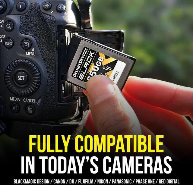 Alt view image 4 of 5 - Delkin Devices Black 650GB CFexpress 4.0 Type B Memory Card with pSLC Flash, up to 3530MB/s Read for Professional Video and Photography