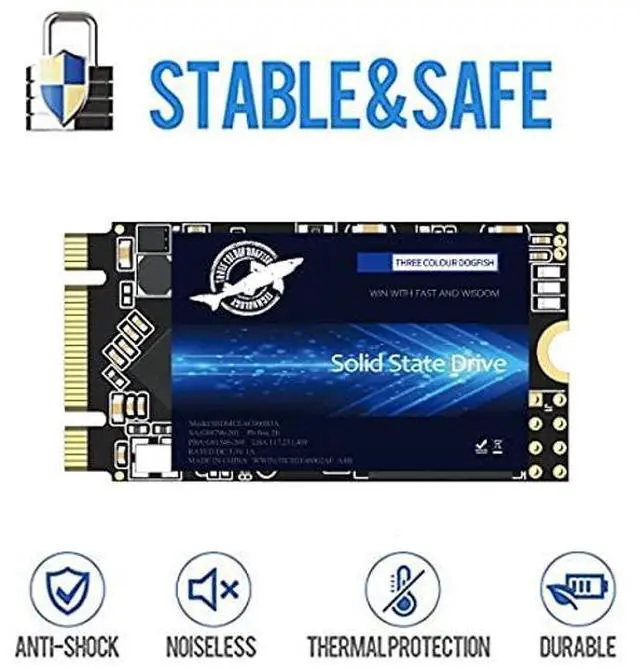 Alt view image 3 of 5 - THREE COLOUR DOGFISH M.2 2242 SSD 4TB 3D NAND QLC SATA III 6 Gb/s, Internal Solid State Drive - Compatible with Desktop PC Laptop (M.2 2242 4TB)