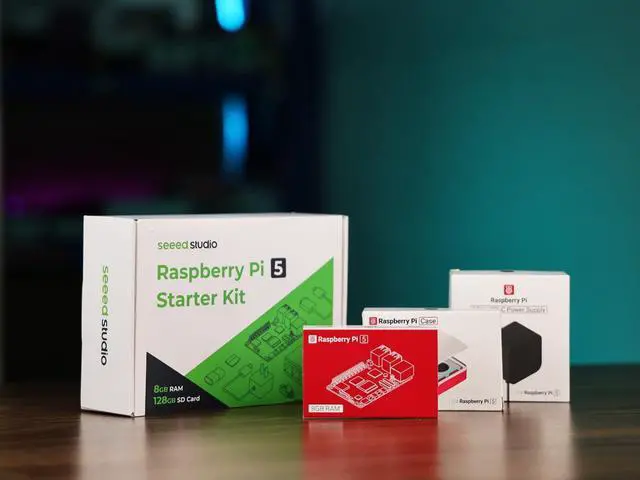 Alt view image 2 of 5 - Seeed Studio Raspberry Pi 5 Starter Kit - 4GB RAM128GB Micro SD Card pre-Loaded with 64-bit Raspberry Pi OS