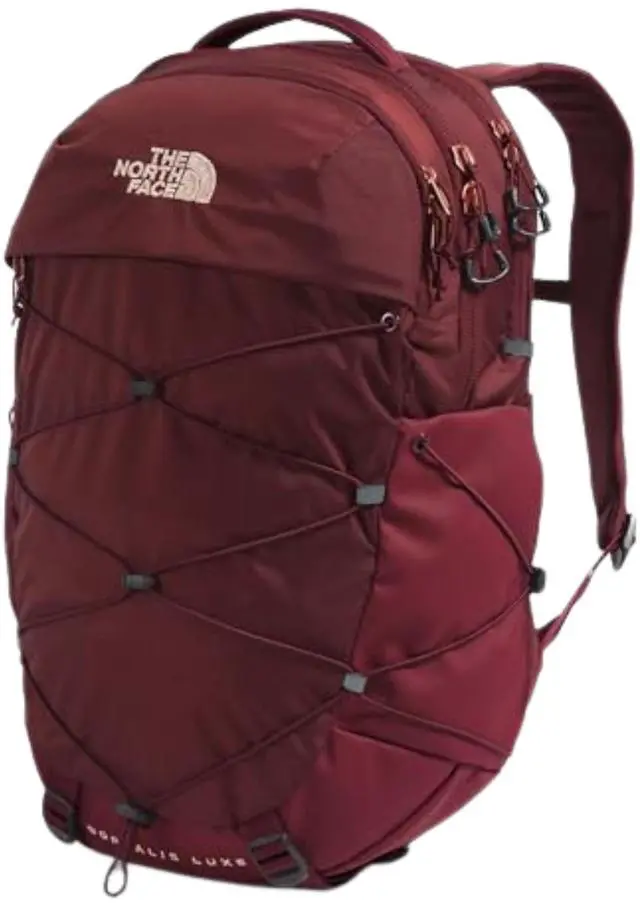 Alt view image 5 of 5 - The North Face Women's Borealis Luxe Commuter Laptop Backpack - PFAS Free, Sumac/Burnt Coral Metallic, One Size