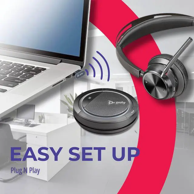Alt view image 4 of 5 - Poly Plantronics BT700 USB-A Bluetooth Adapter Dongle - 217878-01 - for Voyager Free 60 Earbuds, Legend, Voyager 5200, Focus, Sync Speaker, Compatible with PC Windows, Mac OS, GTW Microfiber Included