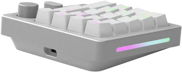 Alt view image 3 of 5 - Glorious GMMK Mechanical Numpad- 10 Key USB Programmable Keypad - Hot Swappable, Volume Control, RGB Backlit, Wired & Wireless Bluetooth - Laptop & Keyboard Accessories- White