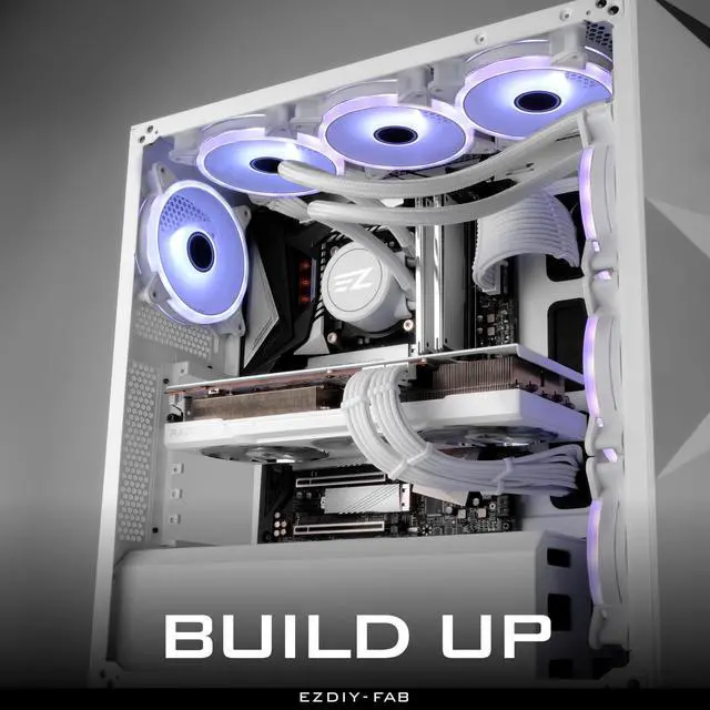 Alt view image 3 of 5 - EZDIY-FAB PSU Cable Extension Sleeved Custom Mod GPU PC Power Supply Soft Nylon Braided with Comb Kit 24PIN/3x 8PIN to 6+2Pin/ 2X 8PIN to 4+4PIN-300MM/11.8in - All White