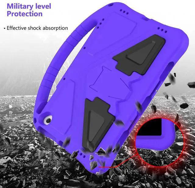 Alt view image 5 of 5 - Miimall Case Compatible for Fire Max 11 Tablet 2023, [With Portable Handle] [Foldable Stable Stand] [Kids-Friendly Environmental EVA] [Military-Grade Full Coverage] Bumper Case for Fire Max 11(Violet)