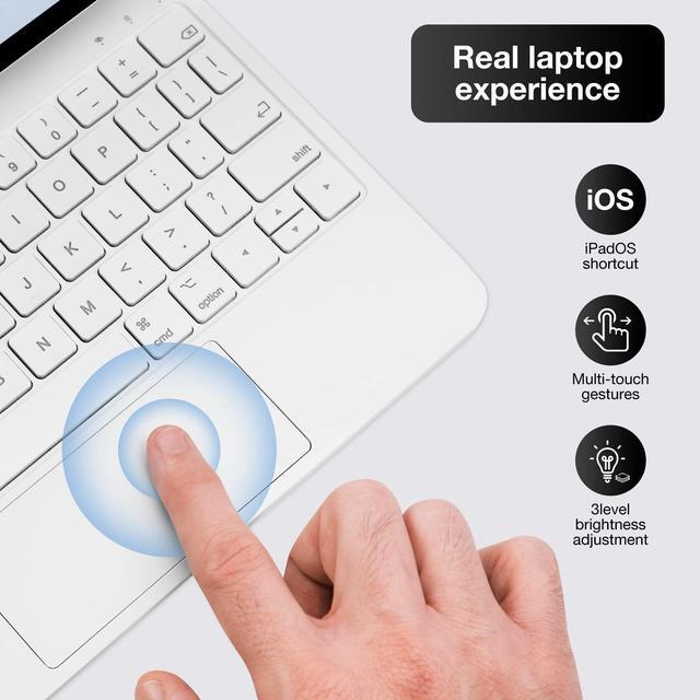Alt view image 3 of 5 - mobee Magic Keyboard Case for iPad Air 13 Inch (M3/M2, 2025/2024) & iPad Pro 12.9 inch (3/4/5/6th Gen), Magnetic Keyboard Case with Multi-Touch Trackpad, Backlit