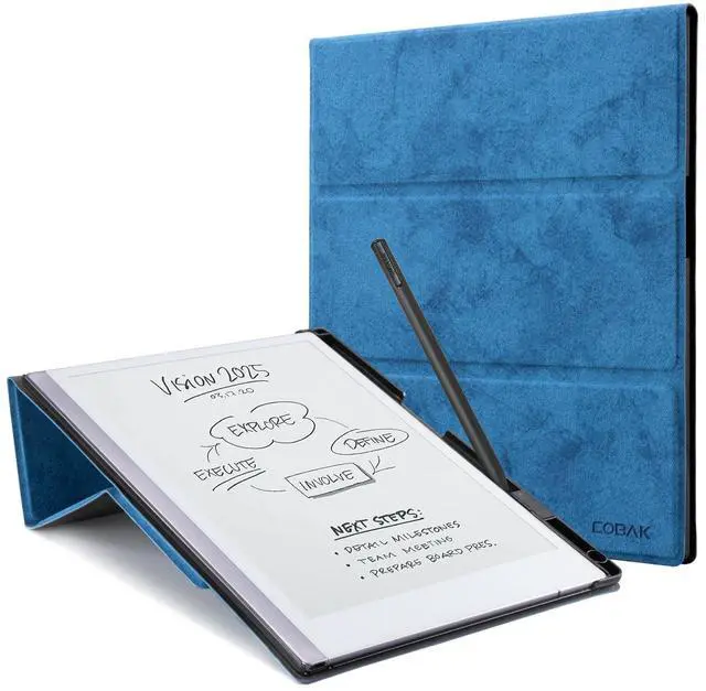 Main image of CoBak Case for Remarkable 2 - Pen Holder & Foldable Stand - Denim Blue
