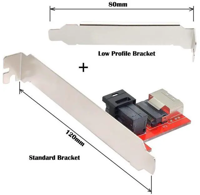 Alt view image 5 of 5 - Chenyang Mini SAS SFF-8087 PCI-Express 4.0 to SFF-8643 SAS HD PCBA Female Adapter with Bracket