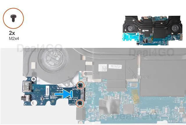 Alt view image 2 of 5 - Deal4GO RJ45 LAN Ethernet Audio Headphone Jack IO Board T1JPR 0T1JPR LS-L657P Replacement for Dell G15 5520 5521 5525 G16 7620