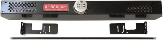 Alt view image 2 of 5 - 1U Rack-mount Security Cover PLUS Cable Management - 10K Combination Locking Panel for Physical Security/Access Control in 19" Racks; Installs Over Already Working Equipment; Uses No Extra Rack Spaces
