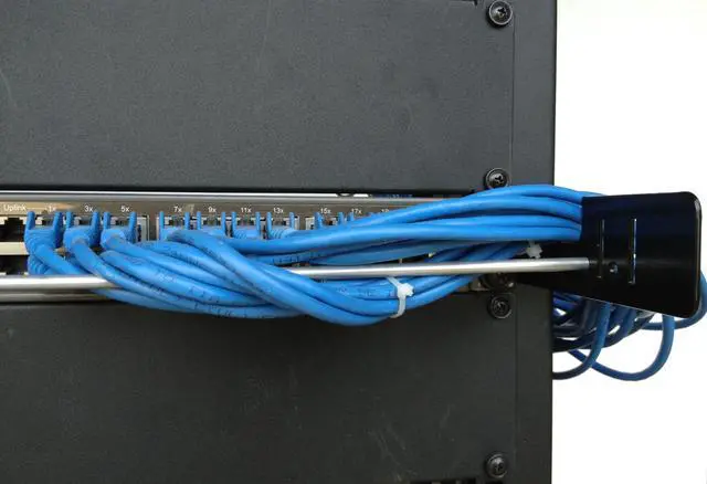 Alt view image 3 of 5 - 1U Rack-mount Security Cover PLUS Cable Management - 10K Combination Locking Panel for Physical Security/Access Control in 19" Racks; Installs Over Already Working Equipment; Uses No Extra Rack Spaces