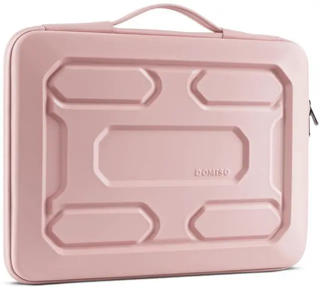 Alt view image 2 of 5 - DOMISO 15.6 inch Laptop Sleeve with Handle Shockproof Waterproof EVA Protective Case for 15.6" Yoga 720 IdeaPad 310 320 ThinkPad T570/Legion 5 Gen 6/HP Envy 15/15.6" Notebooks, Pink