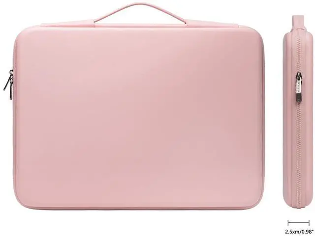 Alt view image 3 of 5 - DOMISO 15.6 inch Laptop Sleeve with Handle Shockproof Waterproof EVA Protective Case for 15.6" Yoga 720 IdeaPad 310 320 ThinkPad T570/Legion 5 Gen 6/HP Envy 15/15.6" Notebooks, Pink