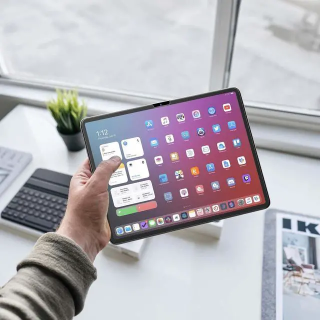 Alt view image 3 of 5 - FLOLAB ONETIME NanoArmour Anti-Glare Screen Protector for iPad Air 13 Inch 2024 Anti-Fingerprint Tempered Glass, TruColor, Matte, Easy Install, Bubble Free, Dust Free, Smooth as Butter, Durable