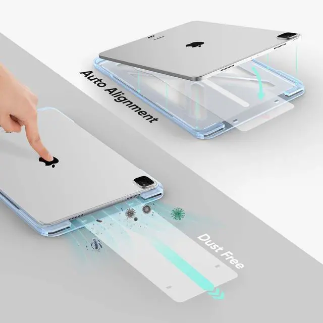 Alt view image 5 of 5 - FLOLAB ONETIME NanoArmour Anti-Glare Screen Protector for iPad Air 13 Inch 2024 Anti-Fingerprint Tempered Glass, TruColor, Matte, Easy Install, Bubble Free, Dust Free, Smooth as Butter, Durable