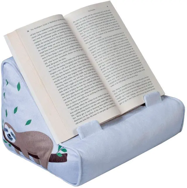 Alt view image 3 of 5 - Gifts for Readers & Writers Book Couch iPad Stand | Cushioned Tablet Stand & Book Holder| Reading Pillow for Bed Time | Tablet Lap Rest Cushion | A Fun Gift for Book Lovers