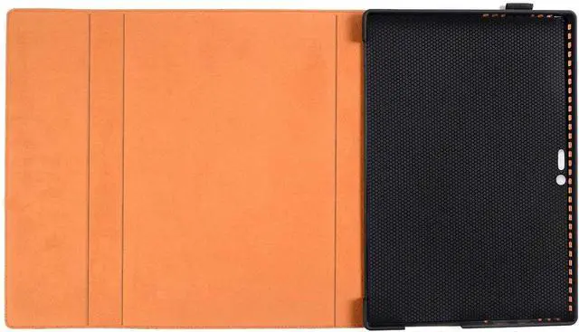 Alt view image 3 of 5 - Gexmil Leather Case Compatible with Surface Pro X Plus 2024,Pro X 2020/2019 13 Inch,with Pencil Holder, Support Type Cover Keyboard,Magnetic Closure,Multi-Angle Portfolio Business Cover,Khaki