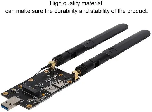 Alt view image 5 of 5 - NGFF (M.2) to USB 3.0 Adapter, M.2 B Key Converter to USB 3.0 Reader Card Push Connector with SIM Card Slot Antenna Connector for 3G/4G/5G Module