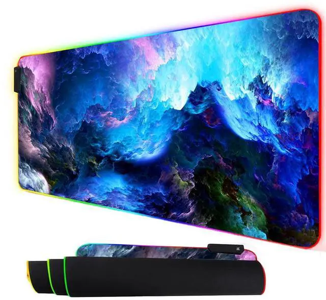 Main image of Imegny RGB Mouse Pad, Large Extended Soft Led Mouse Mat with Different Lighting Modes, 900 x 400mm / 35.4 * 15.7Inch