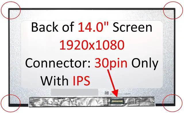 Alt view image 3 of 5 - FULLCOM New LCD Replacement Screen FHD 1920x1080 (Non Touch) 14.0 Inch B140HAN04.D IPS 30 Pin Matte for HP Probook 440 G8 for Laptop/Display/Screen/LCD Application