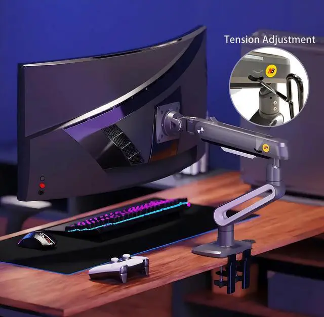 Alt view image 5 of 5 - NB Ergonomic Gaming Monitor Arm for Flat/Ultrawide/Curved Monitors 27 to 50 inch, Heavy Duty Stand Load up to 18 kg, VESA 75/100 mm Monitor-Mount J6
